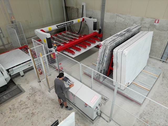 MANTIS B419 caricatore per lastre di granito e marmo